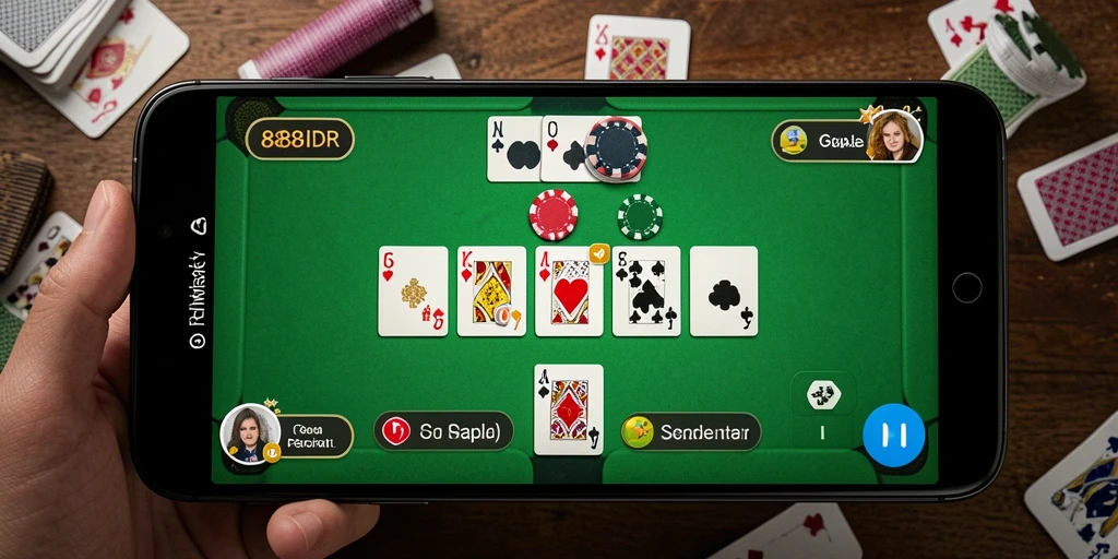 Screenshot gameplay <strong>888IDR</strong> yang menunjukkan keseruan permainan Gaple.