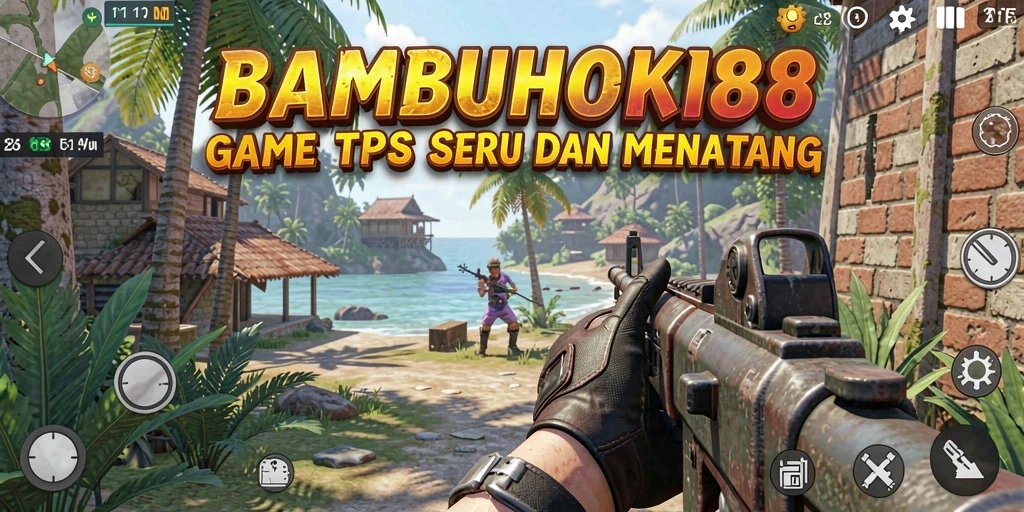 Tampilan gameplay seru dari BAMBUHOKI88 dengan aksi TPS mendebarkan.