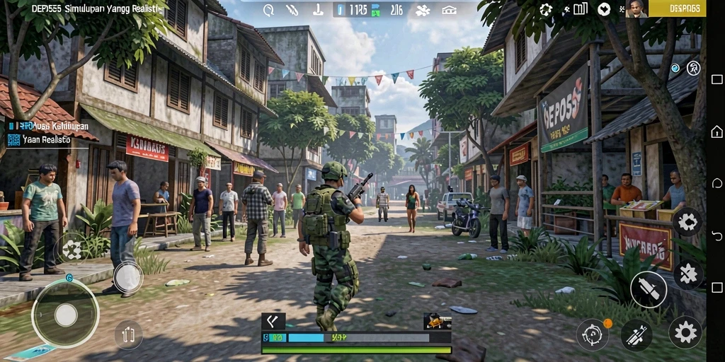 Tampilan gameplay simulasi kehidupan yang menarik di DEPO555.