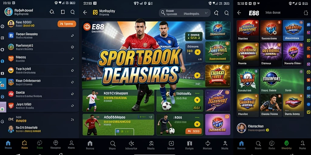 Tampilan gameplay aplikasi Sportsbook E88 yang menarik dan interaktif.