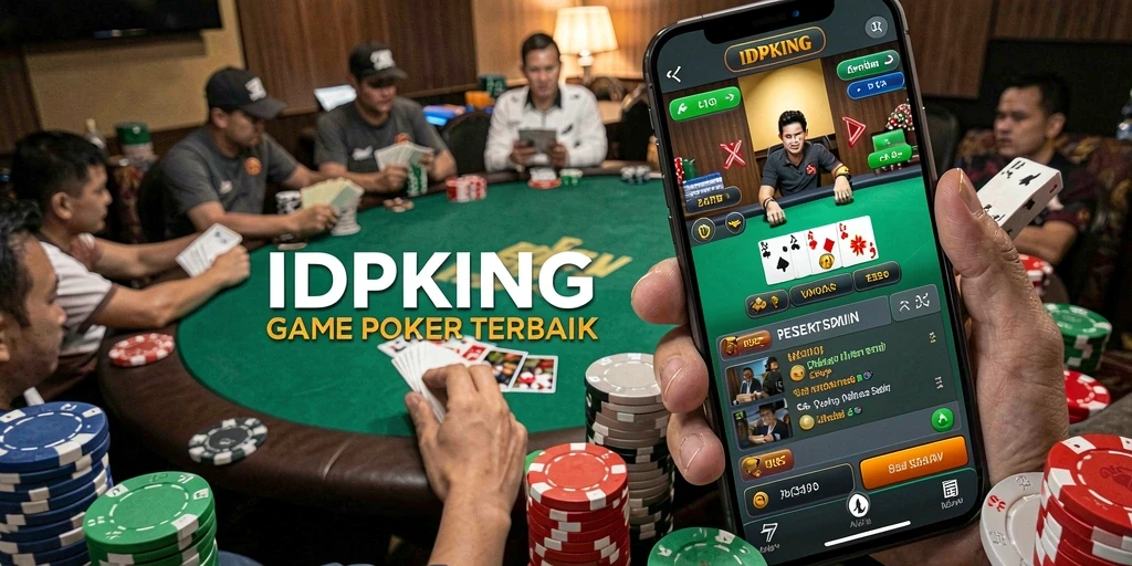 Screenshot gameplay IDPKING yang menunjukkan aksi seru permainan poker.