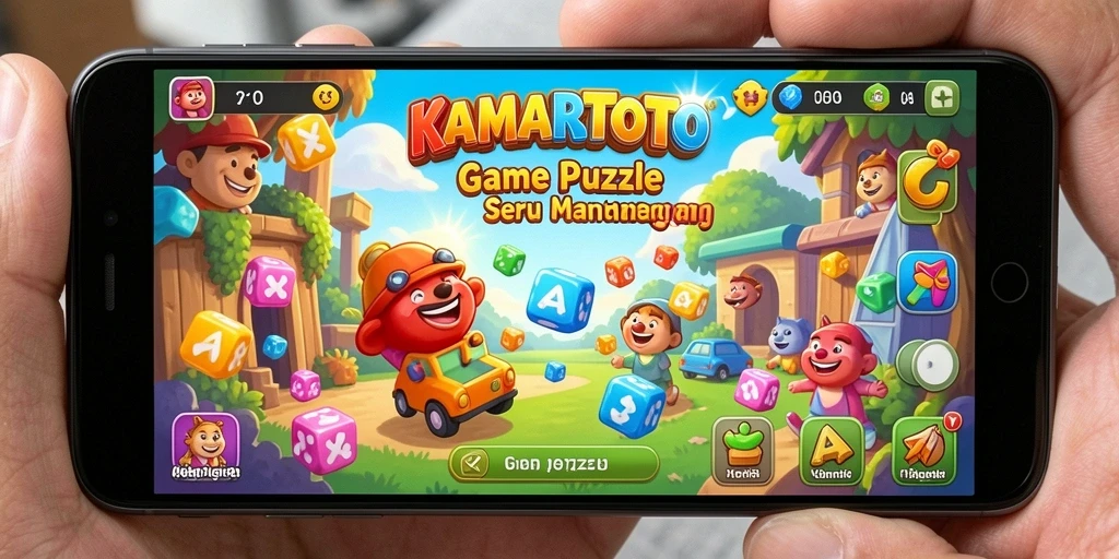 Screenshot KAMARTOTO menampilkan gameplay puzzle yang menarik dan penuh tantangan.