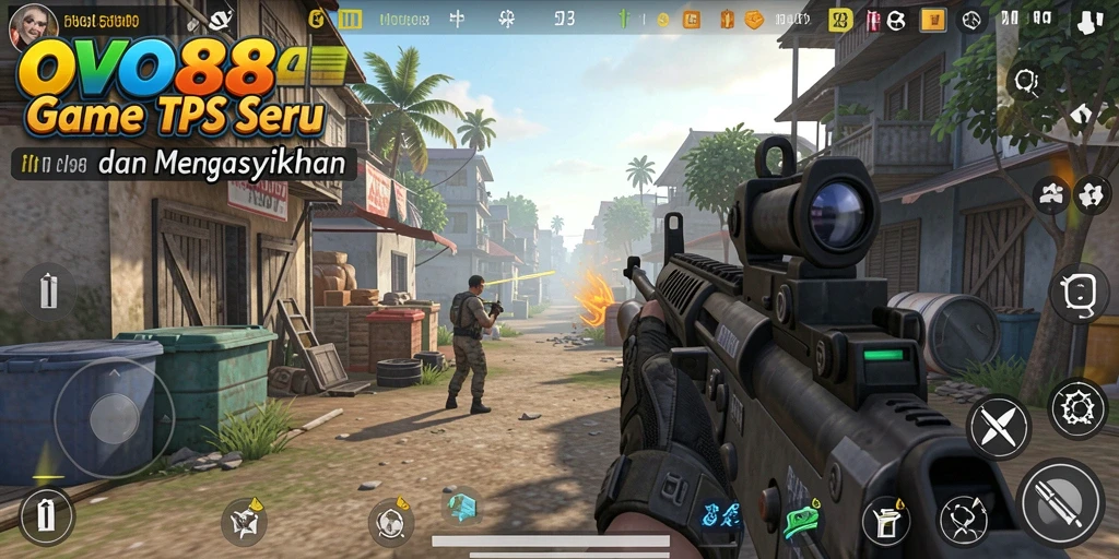 Tampilan gameplay seru dalam OVO88 dengan aksi tembak-menembak intens.