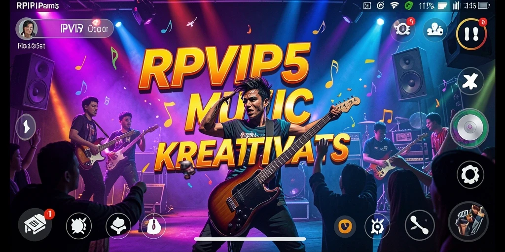 Screenshot gameplay RPVIP5 menunjukkan keseruan bermain musik.
