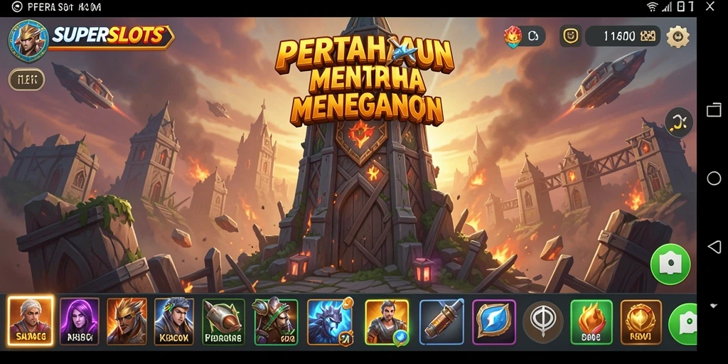 Tampilan gameplay menarik dari SUPERSLOTS yang penuh strategi.