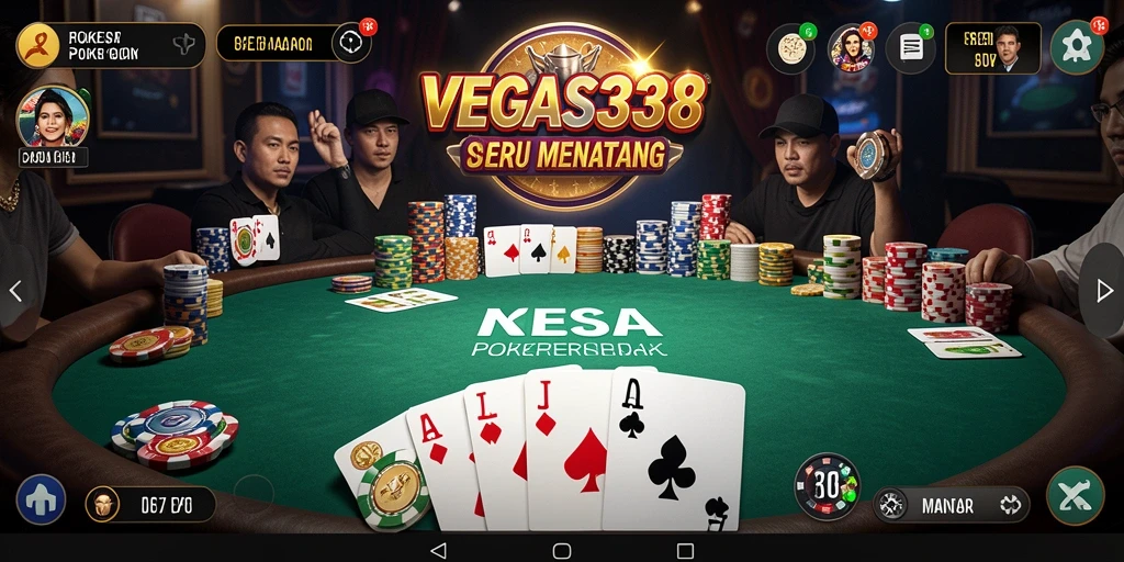 Tampilan gameplay Poker yang menarik dan penuh aksi.