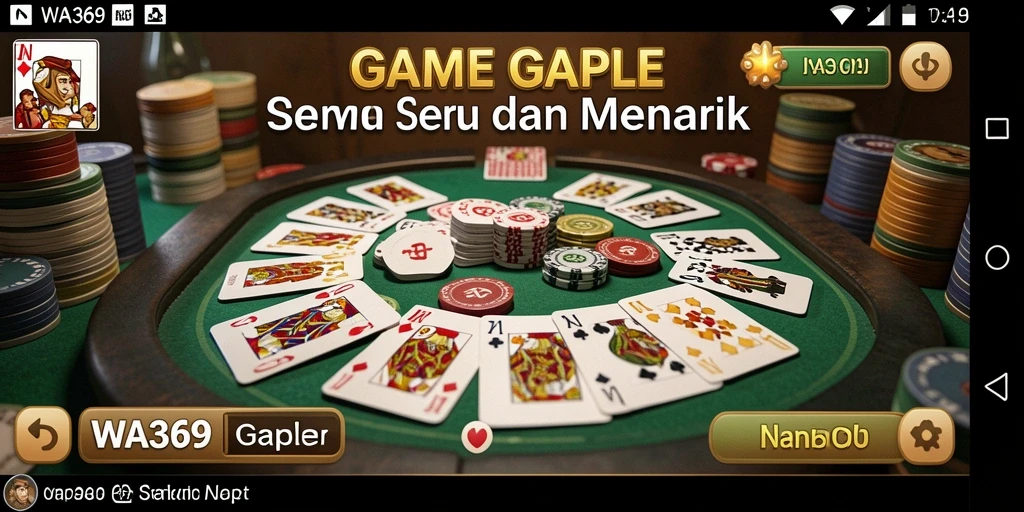 Tampilan gameplay WA369 yang menarik dan seru saat bermain Gaple.